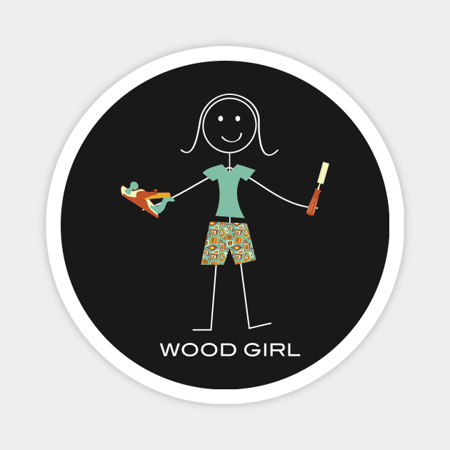 Funny Womens Woodworking design Magnet by whyitsme